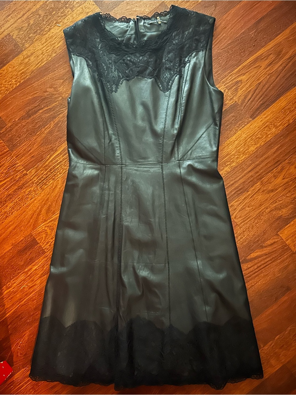 Elie Tahari genuine leather dress